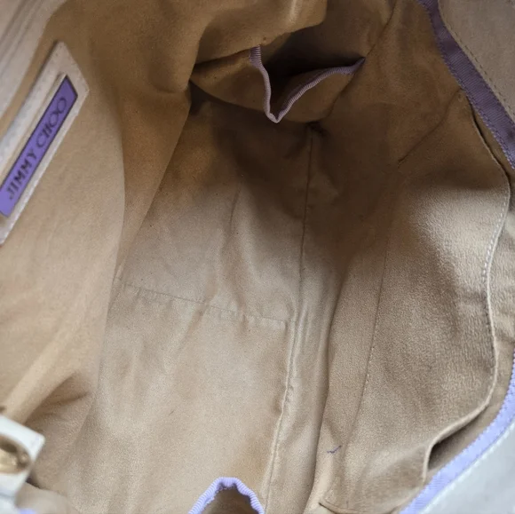 Jimmy Choo Elegant Cream Leather Handbag - Picture 12 of 13